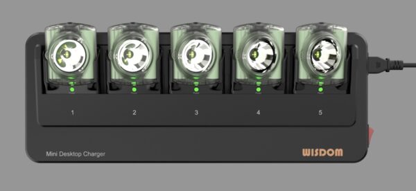 WISDOM Cap Lamp 5-Unit Charging Station
